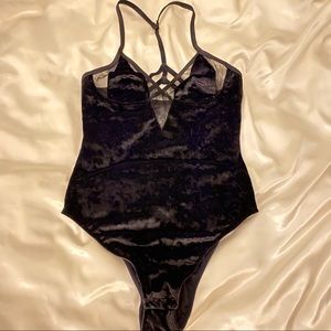 Sam Edelman velvet-mesh bodysuit